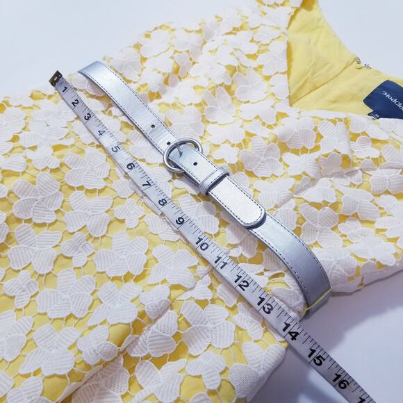 ModCloth Floral Lace Fit & Flare Dress with Belt Side Pockets - Picture 6 of 12